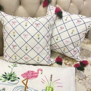 Flamingo Cushion Set White
